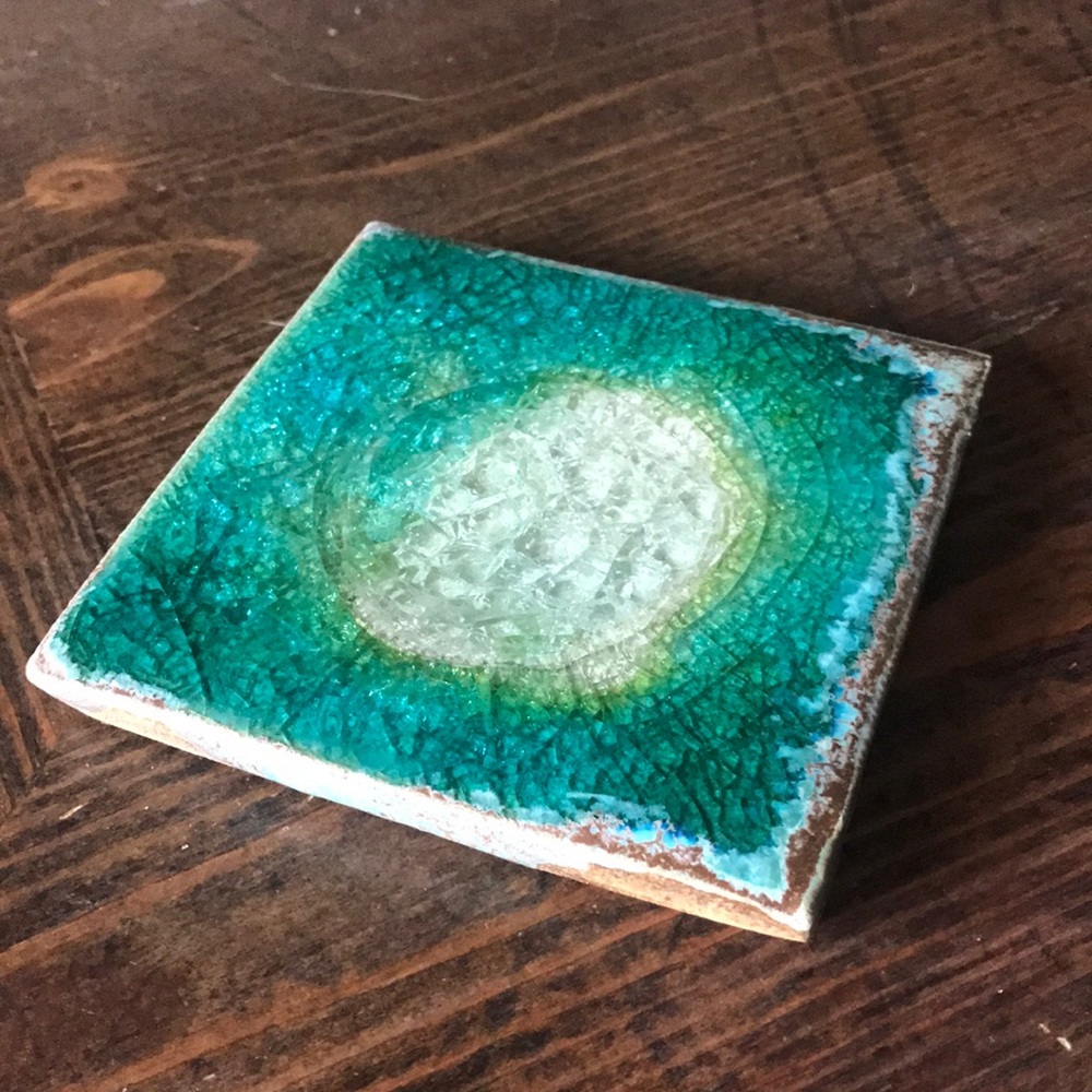 Anthropologie green coaster